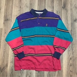 Vintage 1990s Chaps Ralph Lauren Colorblock Rugby Shirt